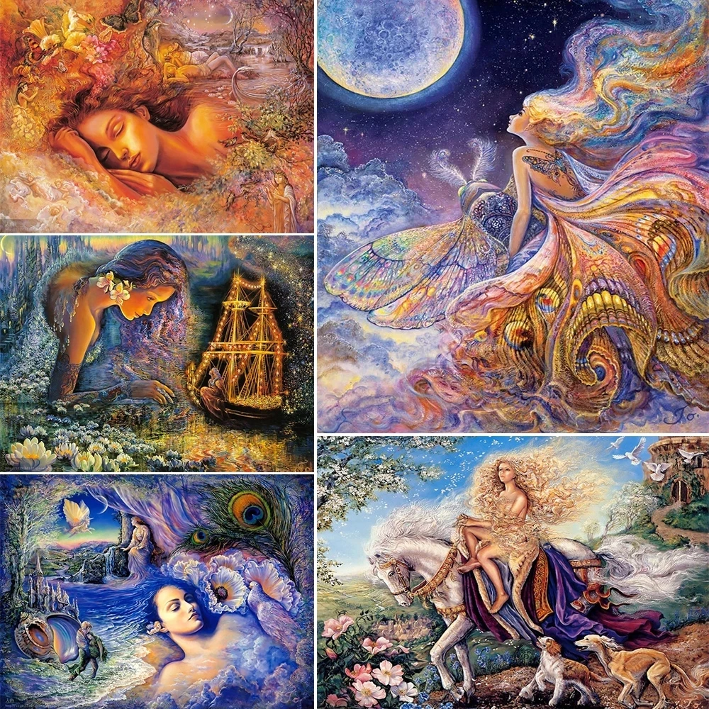 

5D Diamond Painting Abstract Art Character Animal Fantasy Painting Full Circle Rhinestone Inlaid Mosaic Kit Diamond Embroidery