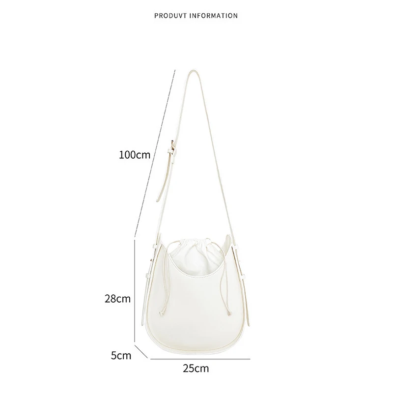 

YIFANGZHE Vintage Bucket Bags for Women Brand Shoulder Bag Designer Luxury PU Leather Messenger Lady Drawstring Crossbody Purse