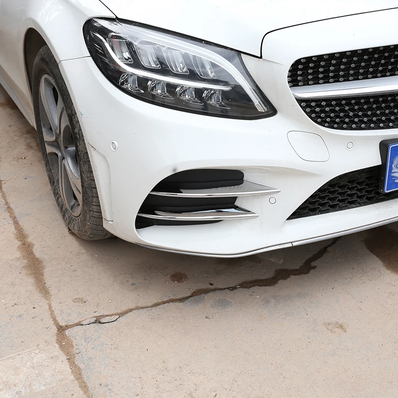 Для Mercedes Benz C Class W205 C180L C260 C300 2019 авто-Стайлинг ABS хромированные воздухозаборник
