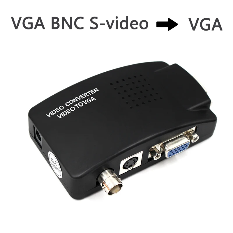 BNC VGA S-video to конвертер адаптер Switcher Svideo коробка для ПК ТВ камера DVD DVR |