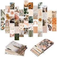 50pcs boho aesthetic pictures wall collage kits peach teal photo collections art collage card dorm rooms decoration for girls