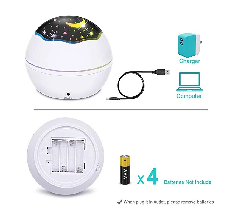 Светодиодный вращающийся Ночник проектор Звездное небо звездный мастер