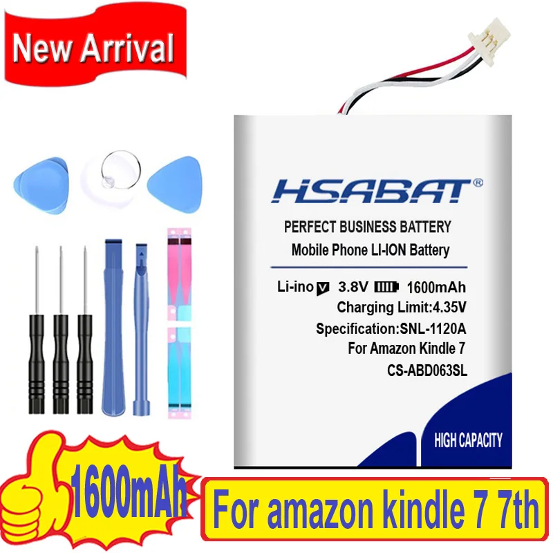 1600 мА/ч, 58-000083 MC-265360-03 Батарея для Amazon kindle 7 CS-ABD063SL kindle 8 WP63GW kindle 499 kindle 558 SY69JL
