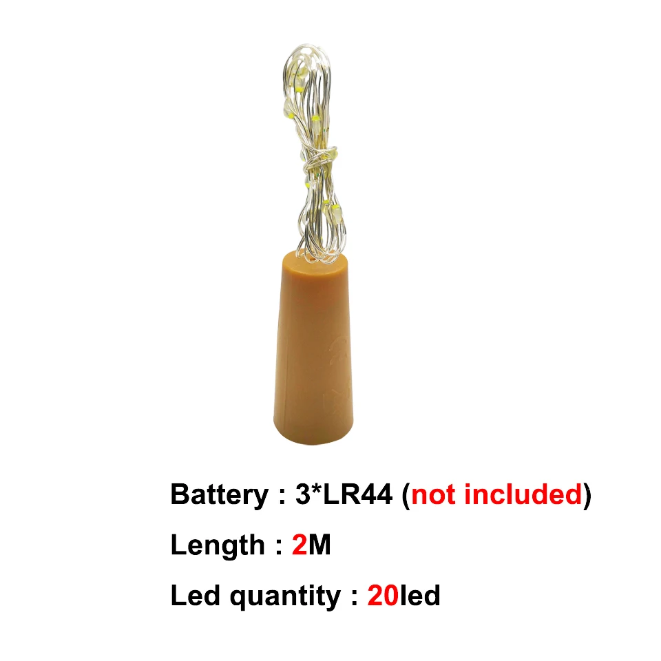 Wine Cork light-2M Xsky праздничные светодиодные лампы фото зажим Сказочный светильник s 10 светодиодный s светодиодный светильник из медной проволоки t гирлянда вечерние Свадебные Рождественские украшения - Испускаемый цвет: Wine Cork light-2M