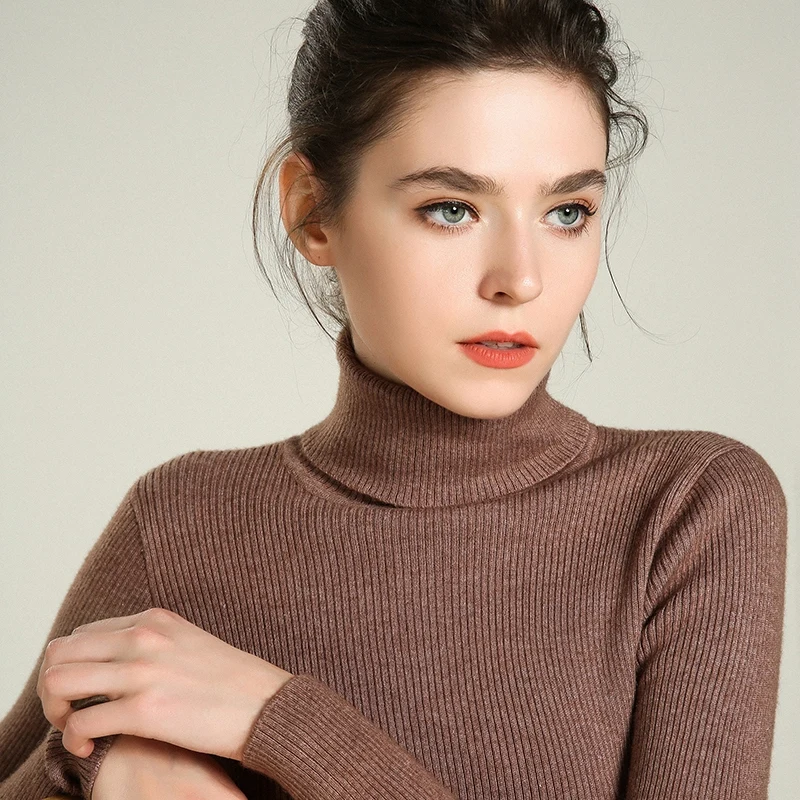 High lapel knitted cashmere sweater women 2019 autumn and winter women's long-sleeved Slim draw fashion sexy casual pullover | Женская