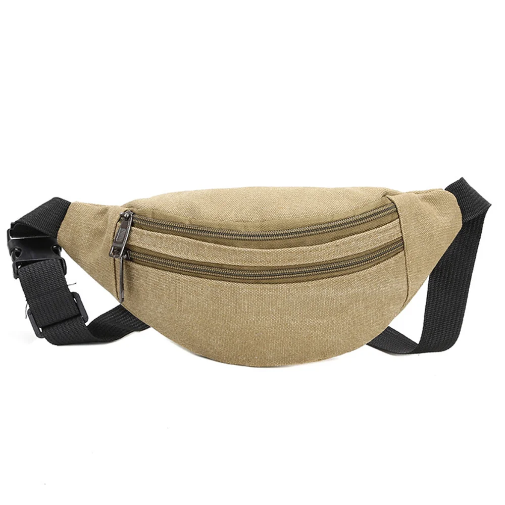 

Male Waist Bag Casual Functional Money Phone Pouch Belt Bag Women Bag for Belt Canvas Hip Bags Fanny Pack Banana Bags Women
