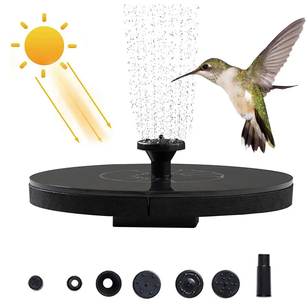 

7V/1.4W Solar Water Fountain Pump Anti-clogging Bird Bath Fountain Water Source Power Solar Pump For Garden Decoration Outdoor