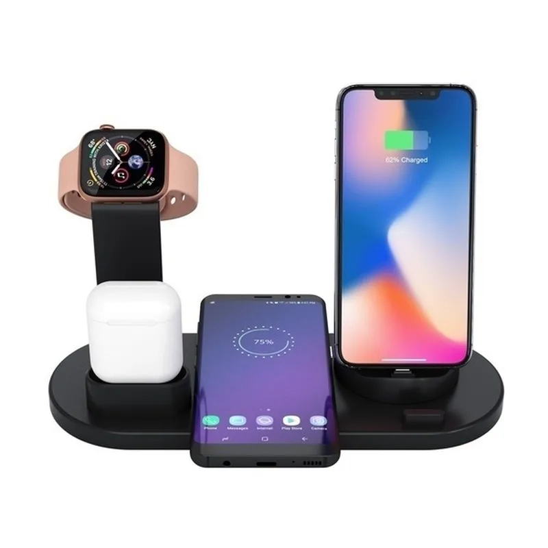 Newest 3 in 1 Charging Stand for iPhone Airpods Apple Watch micro Type-c phone Rotatable Charger Multi Function | Мобильные телефоны