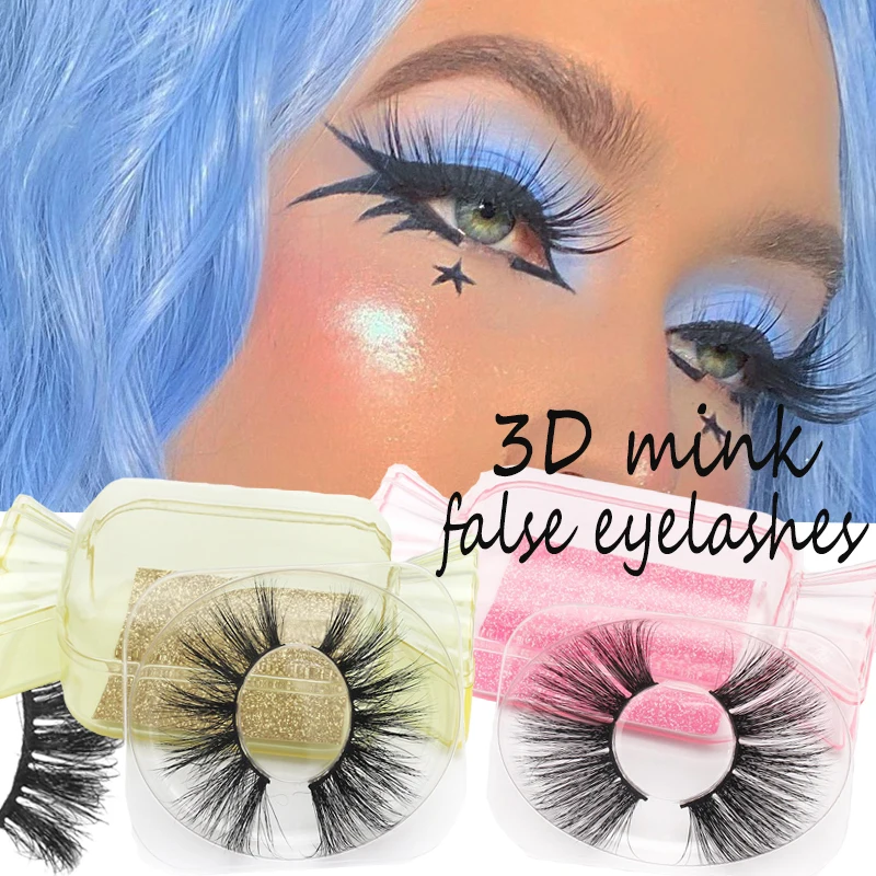 3D Искусственные ресницы из меха норки натуральные густые трехмерные
