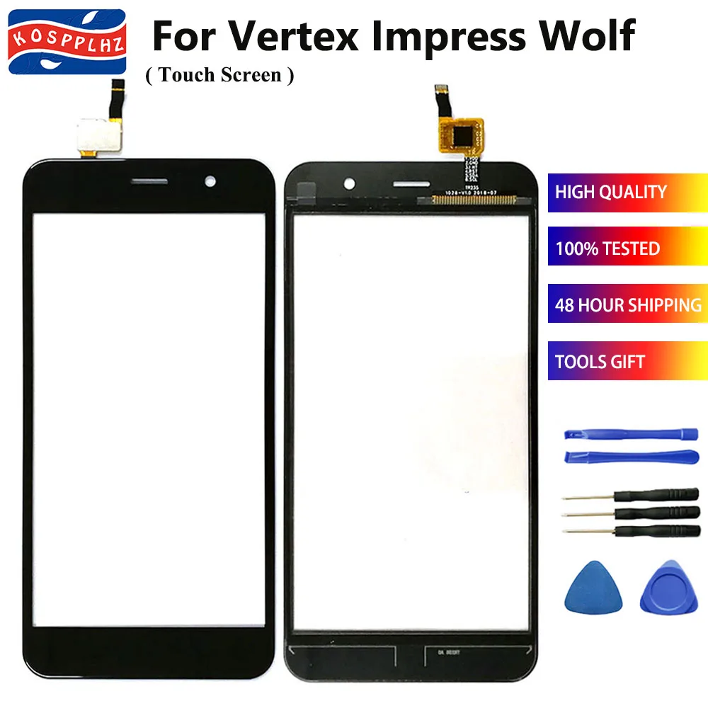 Оригинальное Переднее стекло 5 0 дюйма для Vertex Impress Wolf сенсорный экран Стекло 100%