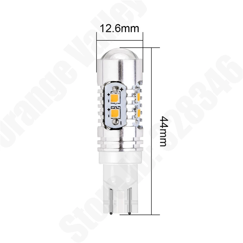 2шт ярких автомобильных LED-лампы T10 W5W 10-го поворота, освещение номерного знака 2825 12961 12396 158 161 168 194, автомобильная лампа для салона DC12V включено.