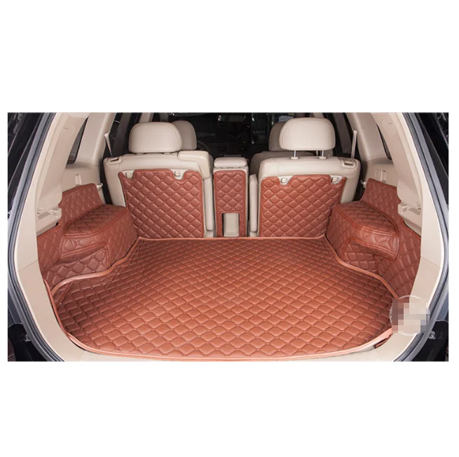 3D 2020 Leather Car Trunk Mat Cargo Mat for Toyota Highlander Kluger 2008 2009 2010 2011 2012 2013 Rug Carpet Accessories
