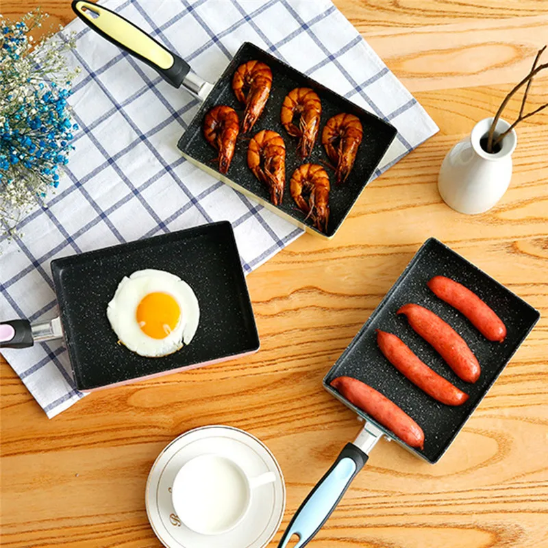 Антипригарная сковородка квадратная плоская кухонная Мини-Сковорода с плоским