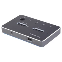 M.2 SATA Dual-Disk SSD Solid State Drive Base Usb3.1 External Duplicator Hard Drive Box10Gbps Super Fast QXNF