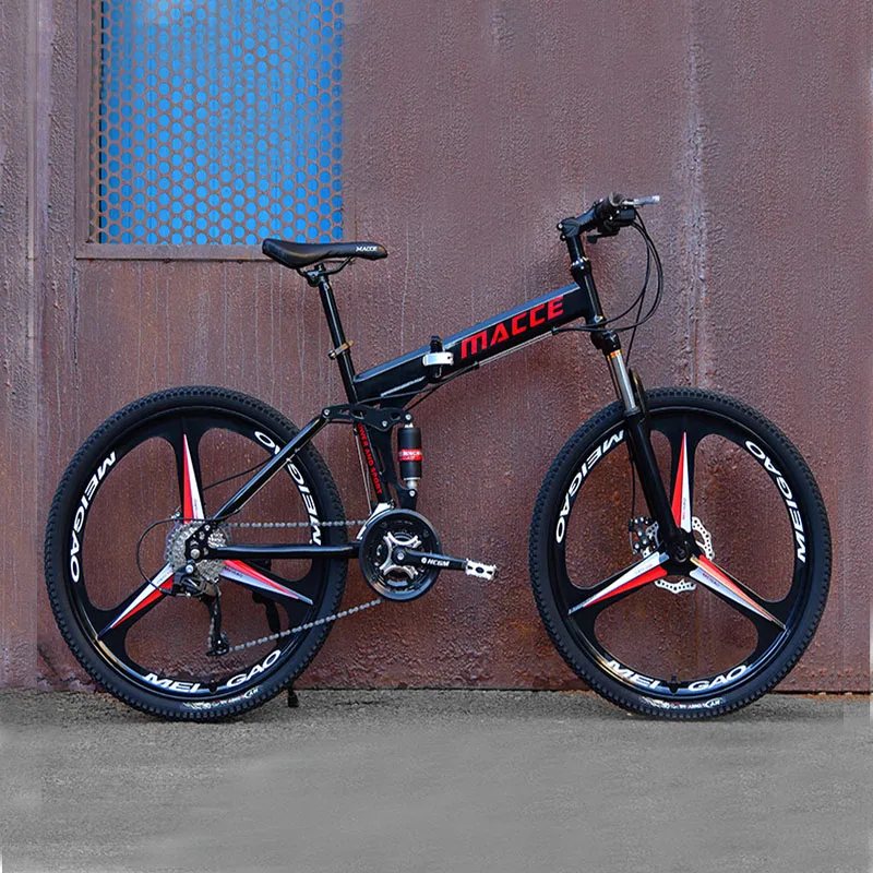 Складной горный велосипед колеса 24 дюйма 21 скорость двойная амортизация