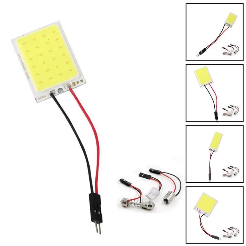Белые светодиодные лампы T10 C5W COB 16 24 36 48SMD для чтения салона автомобиля