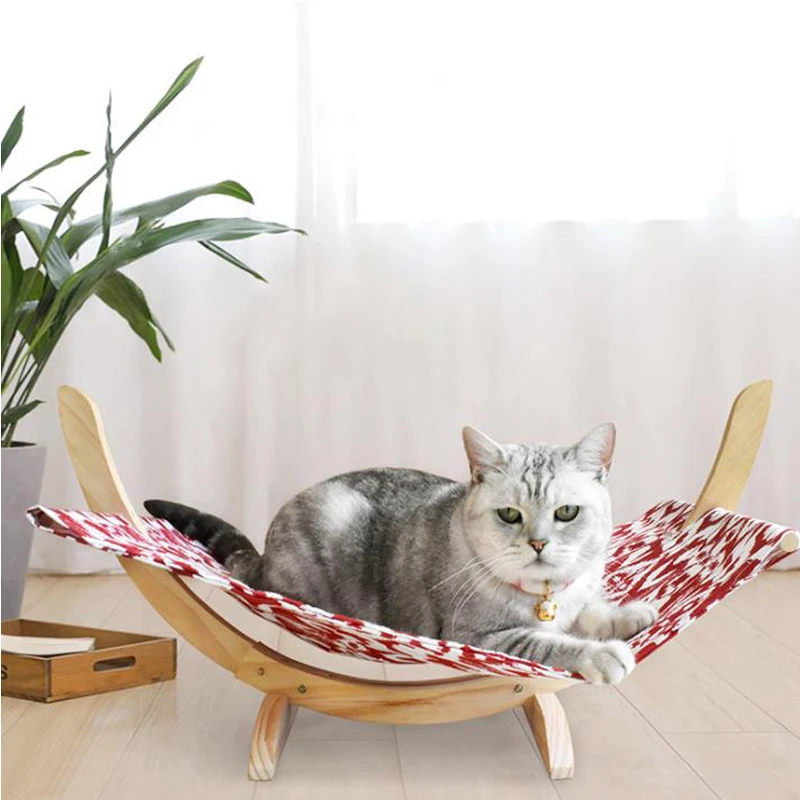 Гамак кровать для домашних животных деревянная мягкая удобная Мини кошки|Мебель
