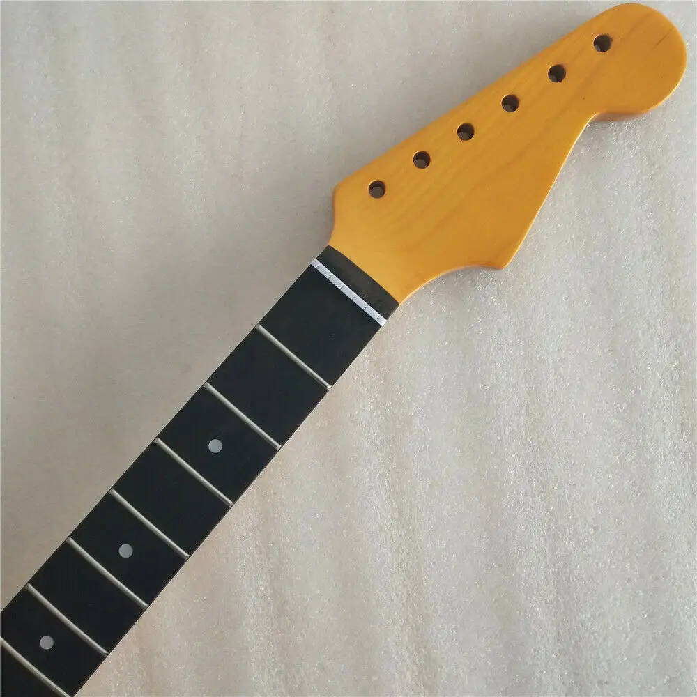 Винтажная гитарная шея для ST style 21 лад кленовый палисандр гриф желтый|Детали и