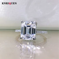 real 100 925 sterling silver 810mm 6ct high carbon diamond wedding ring for women luxury proposal ring party fine jewelry gift