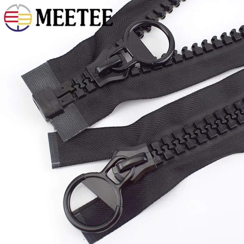 Meetee 1 шт. 60/75/100/150/200 см 20 # очень большая черная молния из смолы с автоматическим