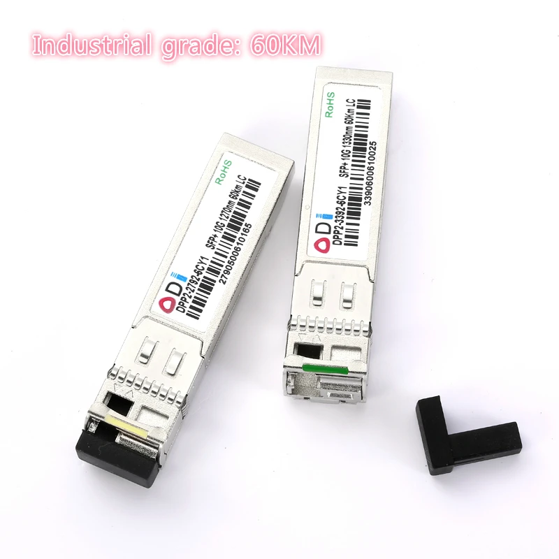 SFP 10G LC 20/40/60KM 1270nm/1330nm Optical Module SFP Transceiver Industrial grade -40-85 compatible with Mikrotik Cisco