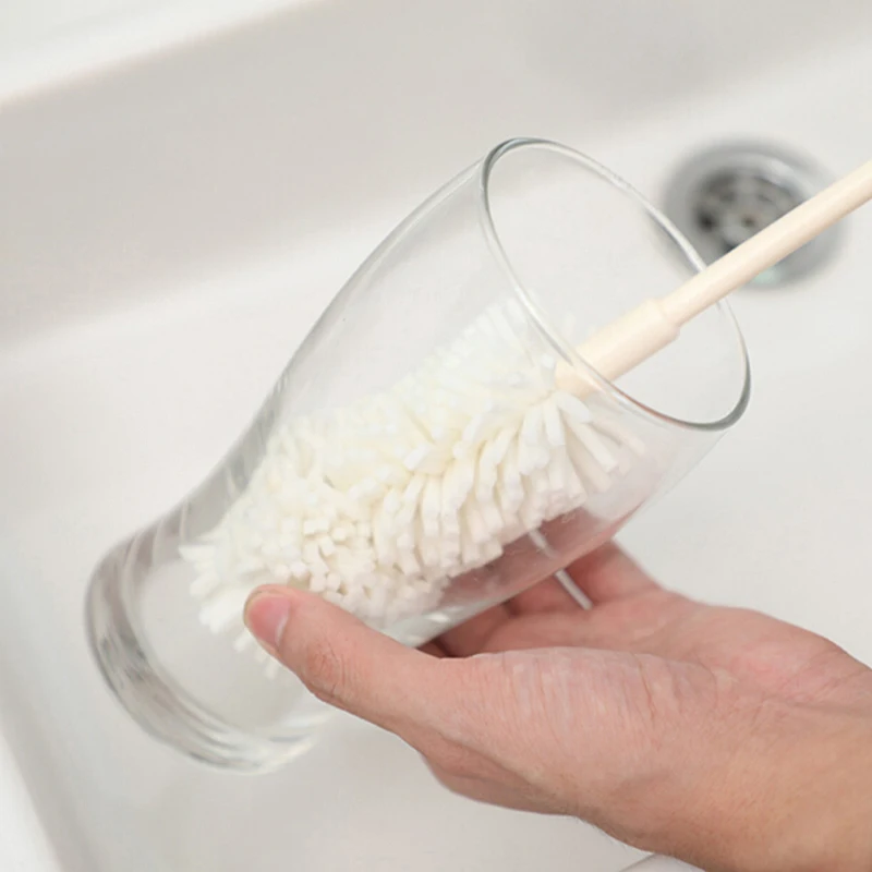 39 5 см длинная ручка губка чашка щетка для очистки стеклянной бутылки очиститель