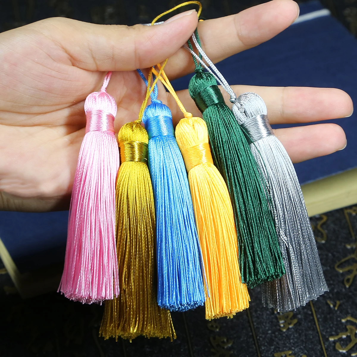 Retro Style 16 Colors 16cm Long Tassel Colorful Silk Fringe Hanging Pendant Craft Tassels for DIY Drop Earrings Jewelry Making | Украшения