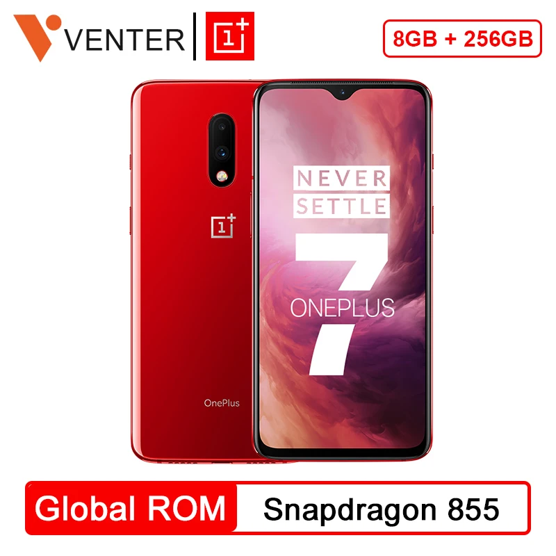 Смартфон Oneplus 7 Snapdragon 855 с восьмиядерным процессором 6,4" AMOLED экран 48MP+ 16MP двойная задняя 16MP фронтальная камера NFC мобильный телефон