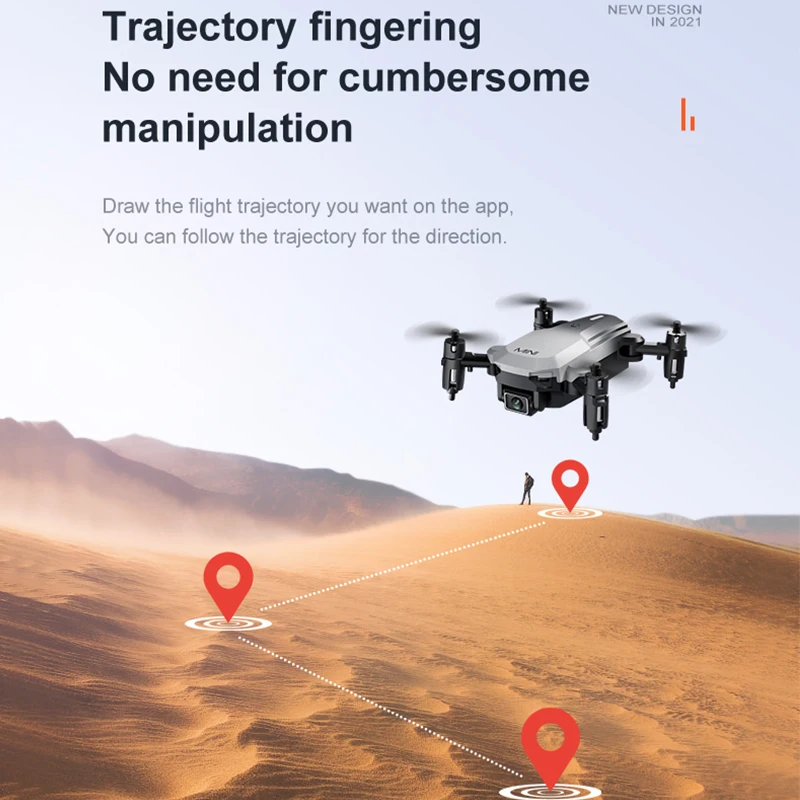 Новинка мини-Дрон с оптическим потоком обход препятствий двойная камера HD 4K Fpv