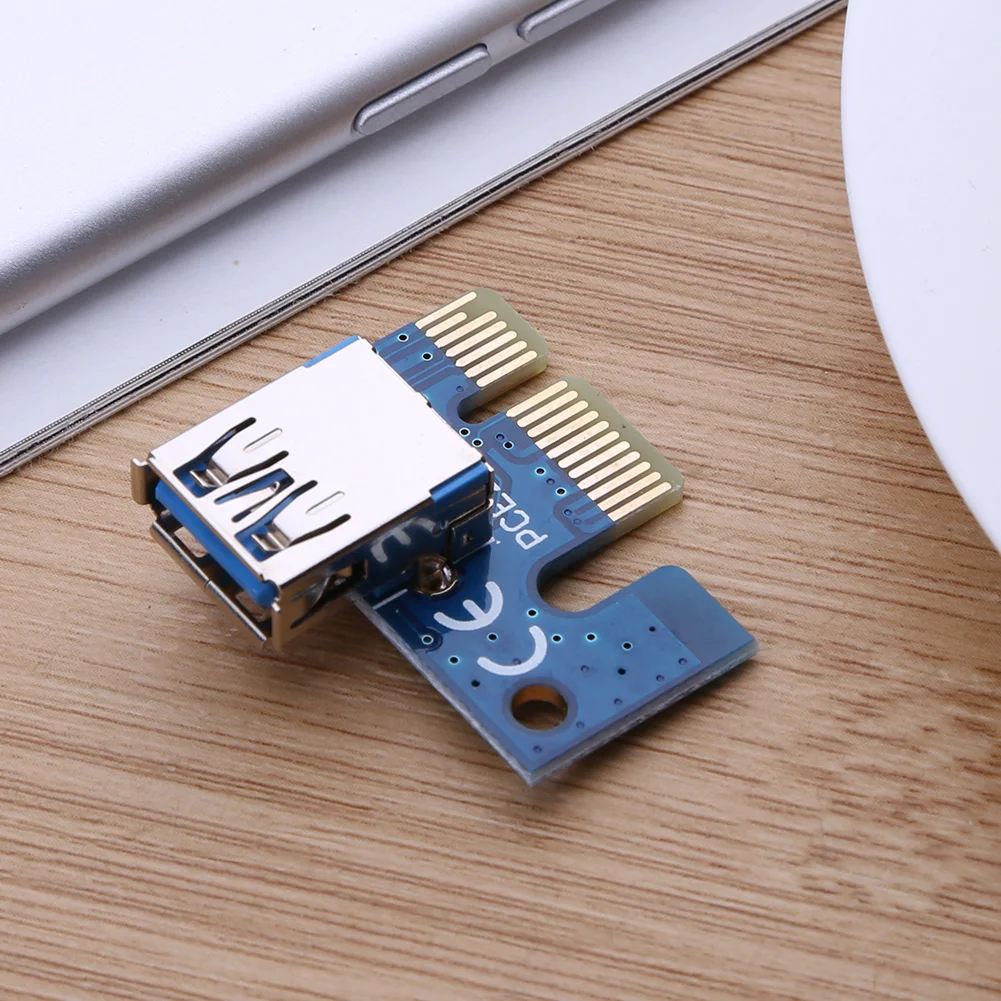 Синий адаптер PCI E X1 PCIe 1X на USB 3 0 для Express резермайнер BTC Майнер графическая карта