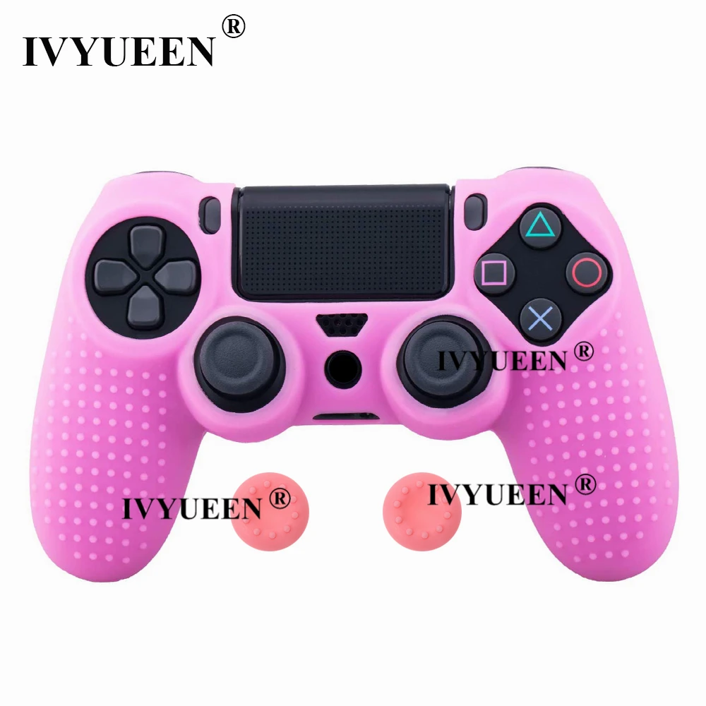 IVYUEEN силиконовый чехол с шипами для sony playstation 4 PS4 Pro тонкий контроллер защитный чехол для джойстика с 2 захватами для большого пальца