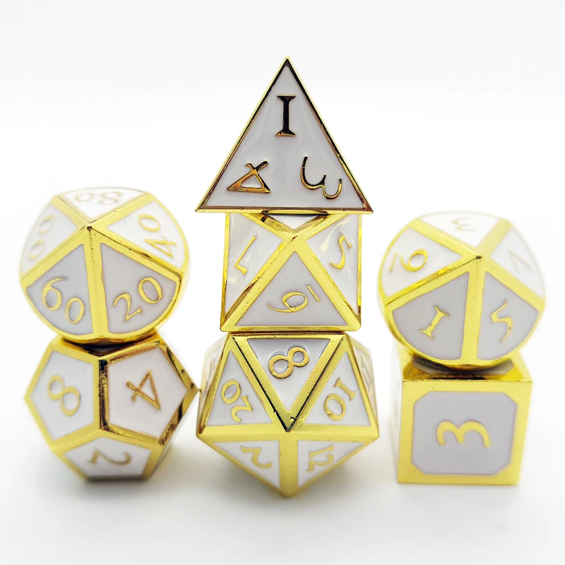 7 шт. металлические игральные кости dnd ролевые для подземелья и драконов рпг-игры