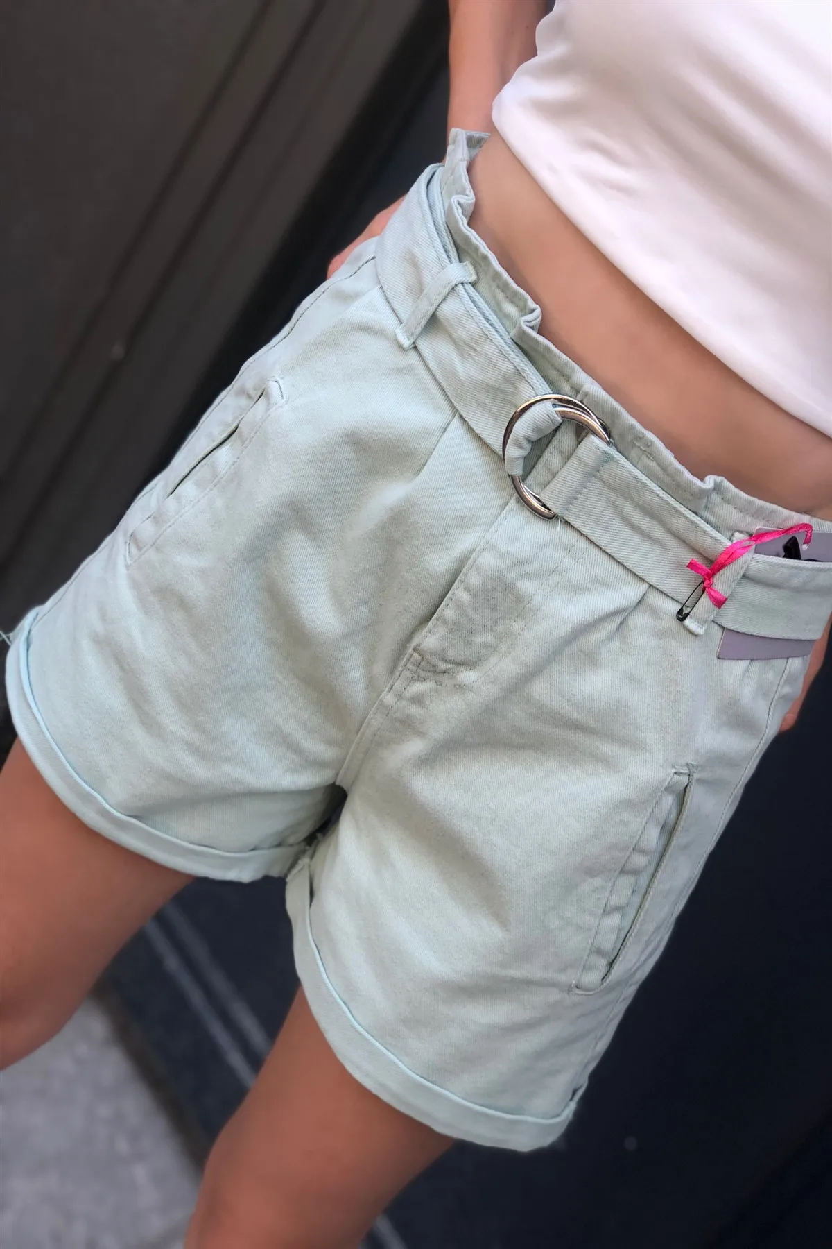 

Arched Jeans Shorts