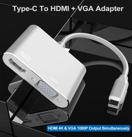 type c usb c to hdmi vga adapter 4k type c to hdmi vga connector cable for macbook pro huawei samsung usb type c hdmi converter