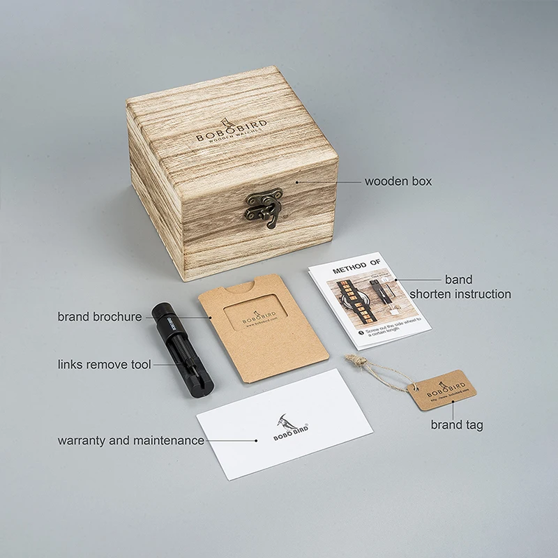 Мужские наручные часы BOBOBIRD деревянный светодиодный дисплей с функцией ночного