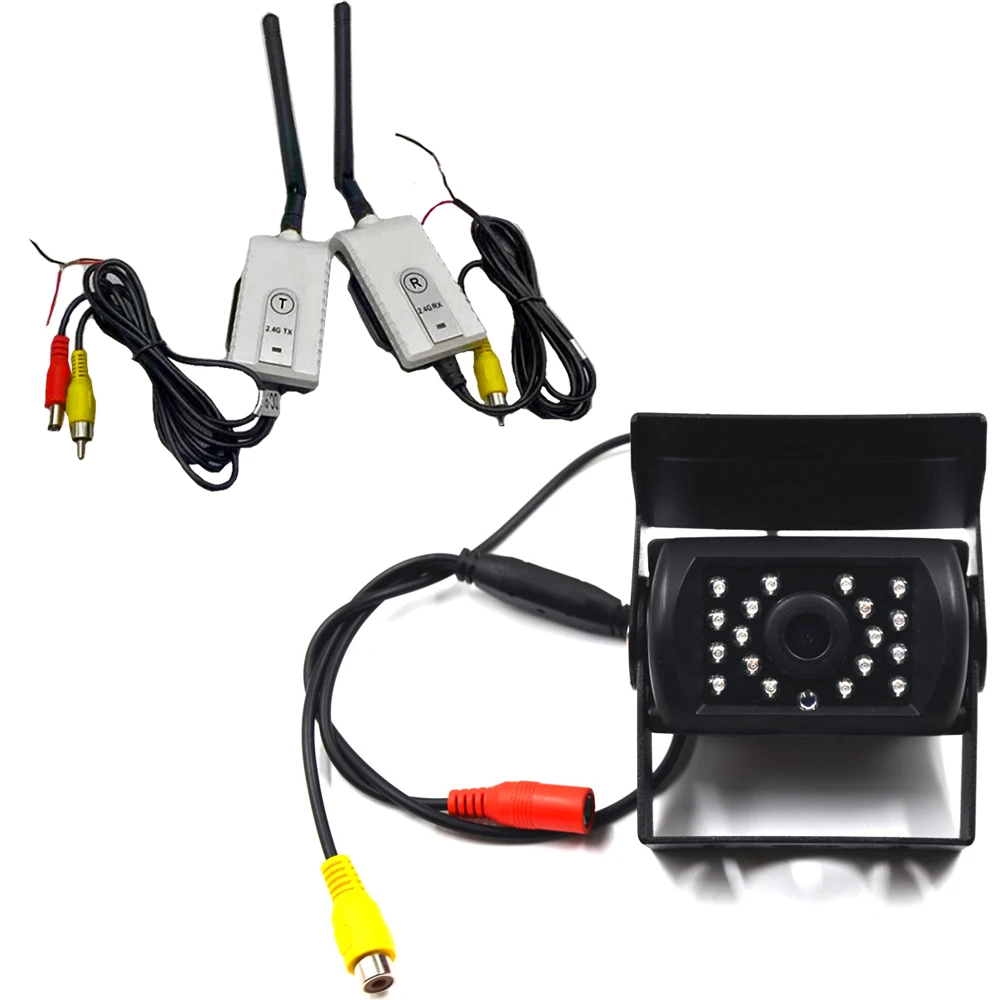 

200M Wireless AV Transmitter and Receiver For RV Truck Trailer Bus Video Monitor Truck Reversing Rear View Backup Camera