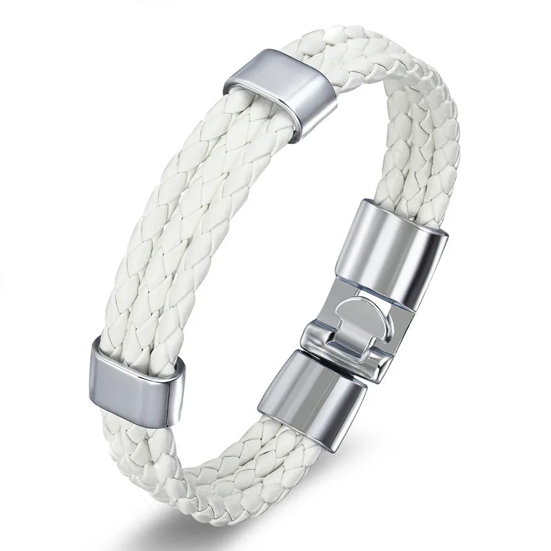 

D&D Fashion Woven Leather Bracelet For Men Simple Leather Bracelets Undertakes Accessories Wholesale