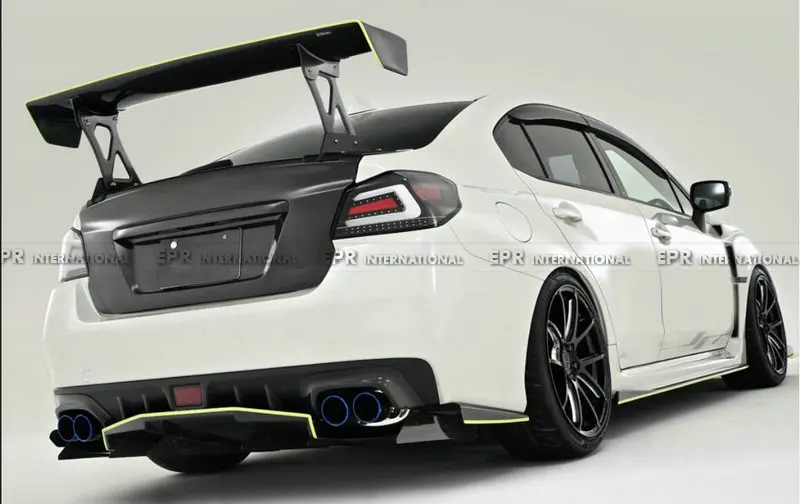 Углеродное/стекловолокно бампер Spat для Subaru WRX STI S4 VAB VAF 14-18 VRSA1 стиль для заднего бампера боковые разделяющие стабилизаторы Body Kit WRX Racing