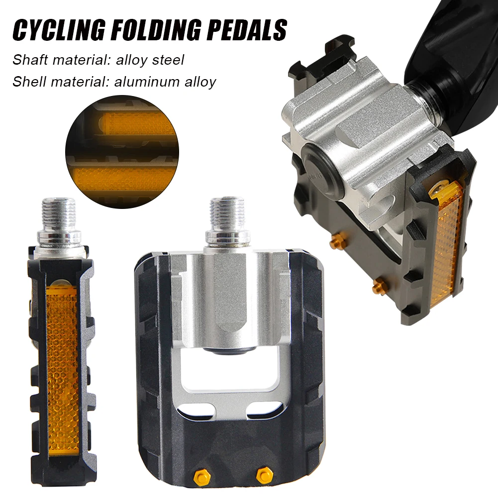 

Folding Bike Pedals Anti-Skid Universal Pedals 9/16 Foldable Pedal for Commuting Bike Mountain Bike Folding Bike Road Bike