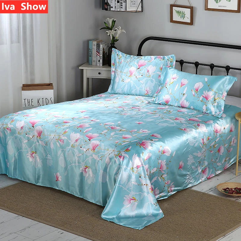 Комплект постельного белья из шелка с принтом | Дом и сад