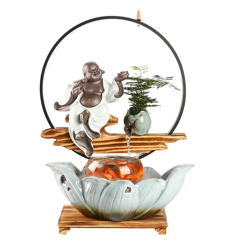 

Аксессуары для воды, офиса и дома, керамический аквариум, украшение для гостиной, ландшафтные поделки на удачу, открытые подарки, украшение ...