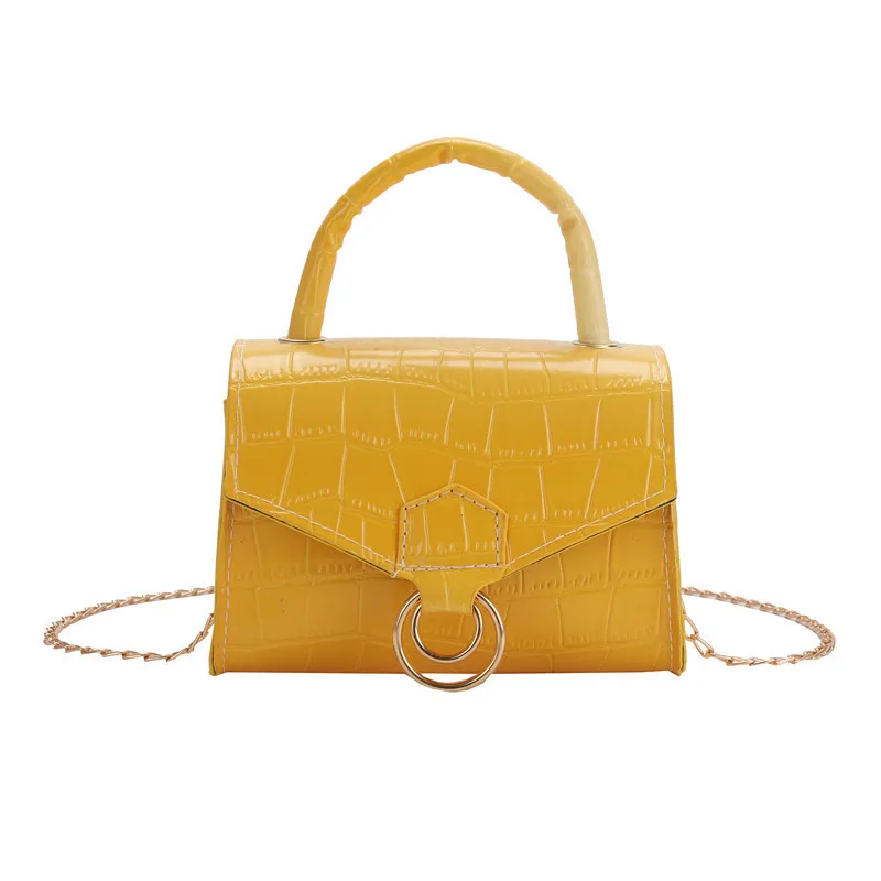 

Spring 2021 New fashion casual crocodile chain single shoulder bag female fashion with cross-body small square bag fashion cool