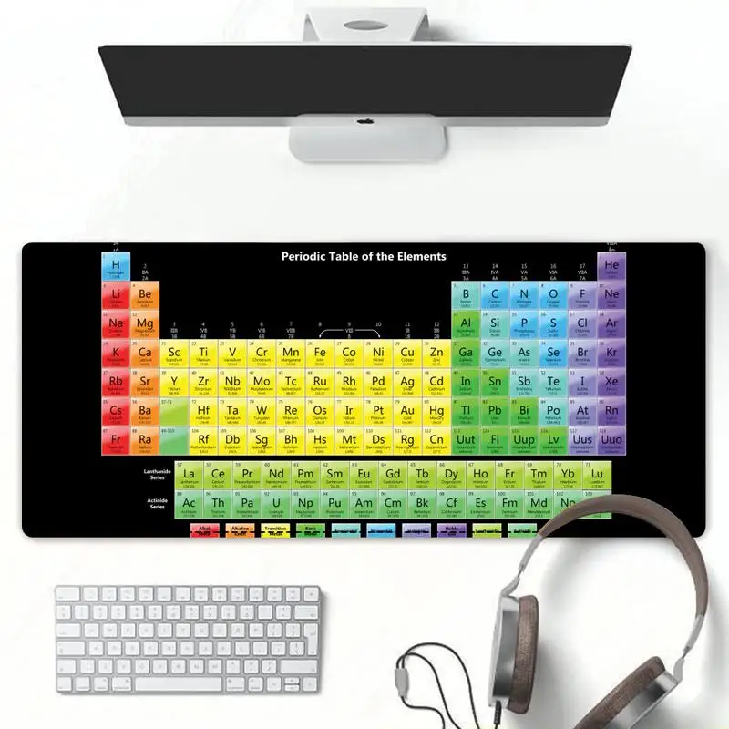 

Cute Periodic Table of Elements Gaming Mouse Pad Laptop PC Computer Mause Pad Desk Mat For Big Gaming Mouse Mat For Overwatch
