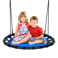 40%e2%80%9d flying saucer round tree swing kids play set wadjustable ropes outdoor op70551