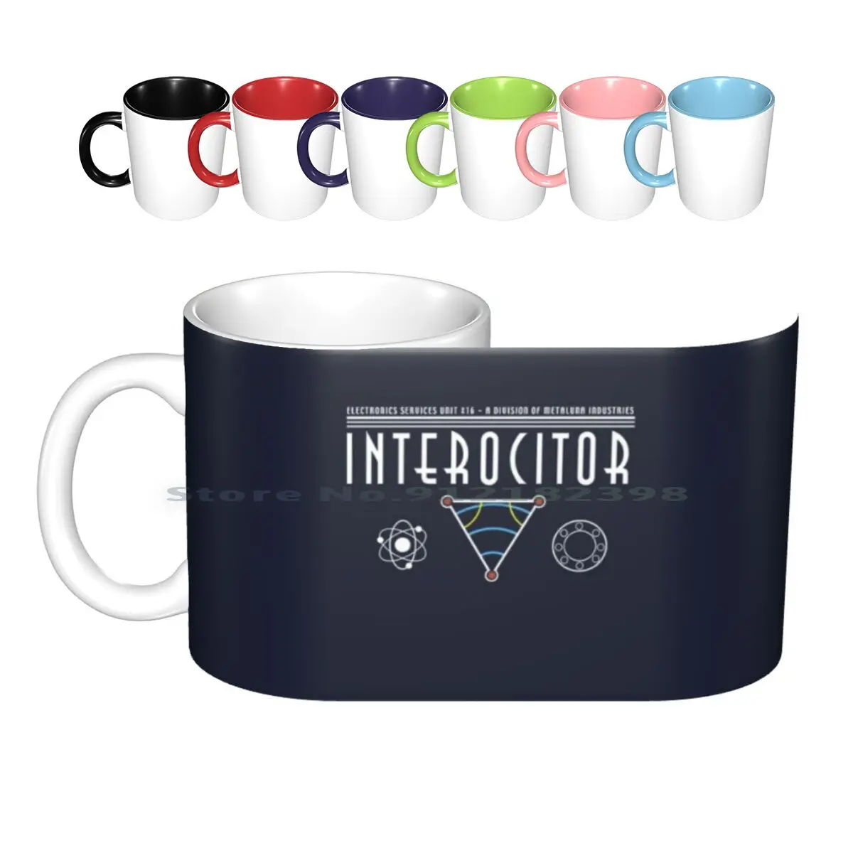 

Interocitor Logo : Inspired By The This Island Earth Ceramic Mugs Coffee Cups Milk Tea Mug 50s B Movie Scifi Science Fiction