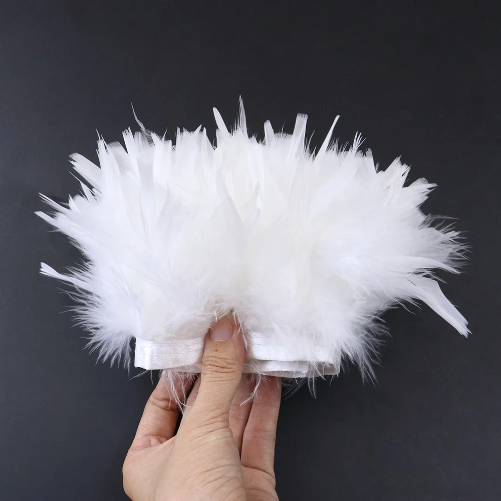 Декоративная лента из натурального пера индейки 8 10 см ярдов|Перо| |