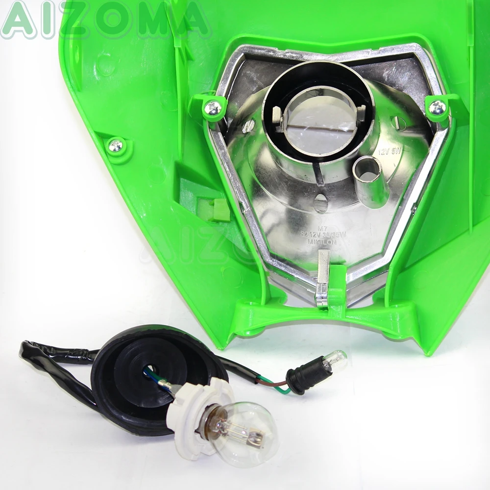 Универсальная передняя фара S2 12 В/35 Вт для кроссового мотоцикла Kawasaki KLX KLR 125 250 EXC SX