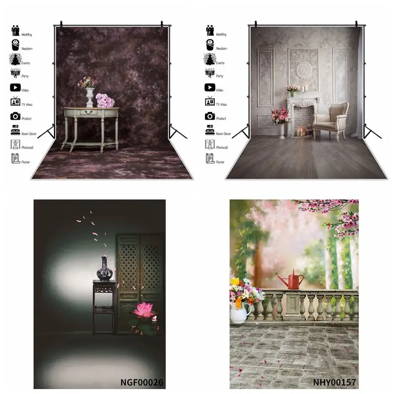 Винтаж гранж градиент Цвет стол цветы пол межкомнатные двери с металлическим