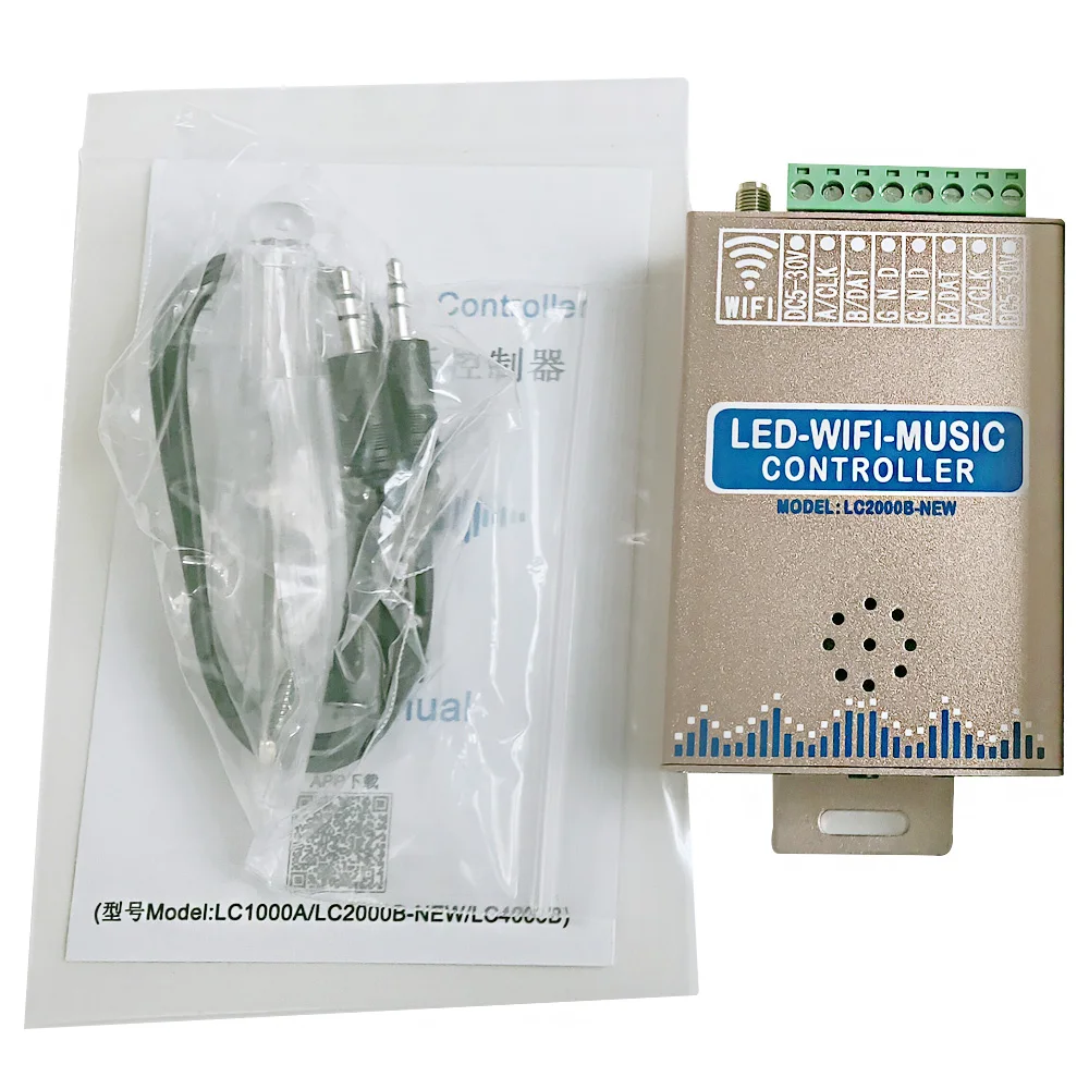 DC5-24V LC2000B умный светодиодный Wifi музыка Управление 8-2048 Пиксели Панель Экран полосы