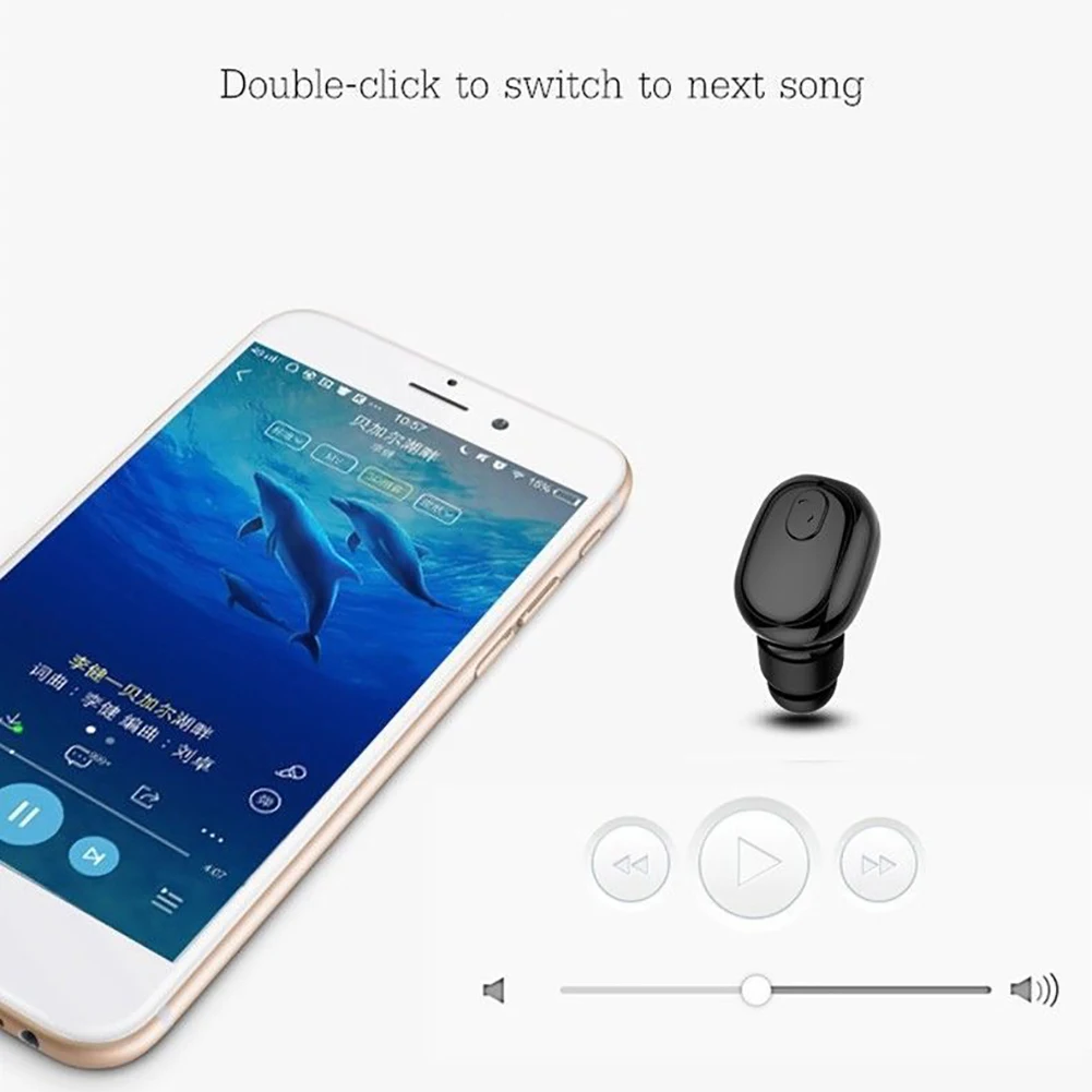 

Mini Wireless Bluetooth 4.1 Stereo In-Ear Headset Q1 Earphone for Samsung iPhone Mobile Phone